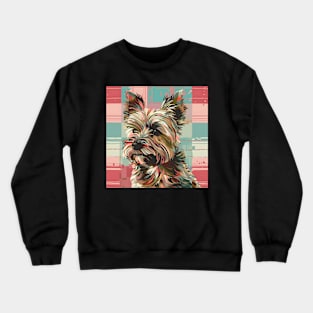 Retro Cairn Terrier: Pastel Pup Revival Crewneck Sweatshirt